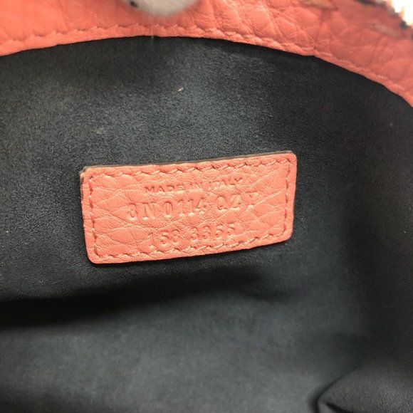 FENDI 8N0114 Selleria Cosmetic Pouch, Leather, Pink, Women's
